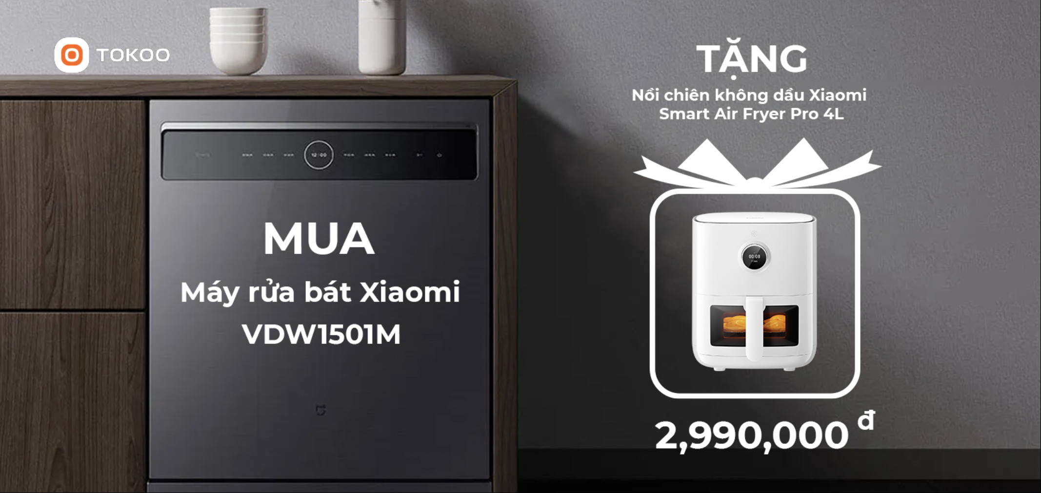 Máy rửa bát Xiaomi đứng độc lập 60cm cho 15 bộ chén đĩa VDW1501M