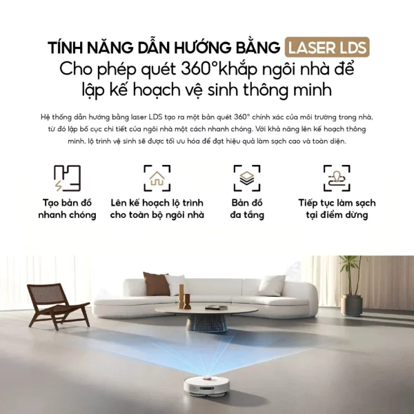 Robot hút bụi lau nhà Xiaomi Vacuum X20 Plus - Hình ảnh 5