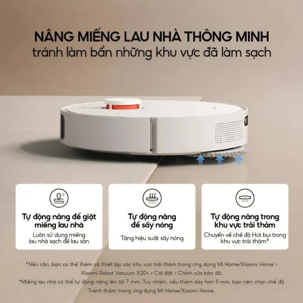 Robot hút bụi lau nhà Xiaomi Vacuum X20 Plus - Hình ảnh 8