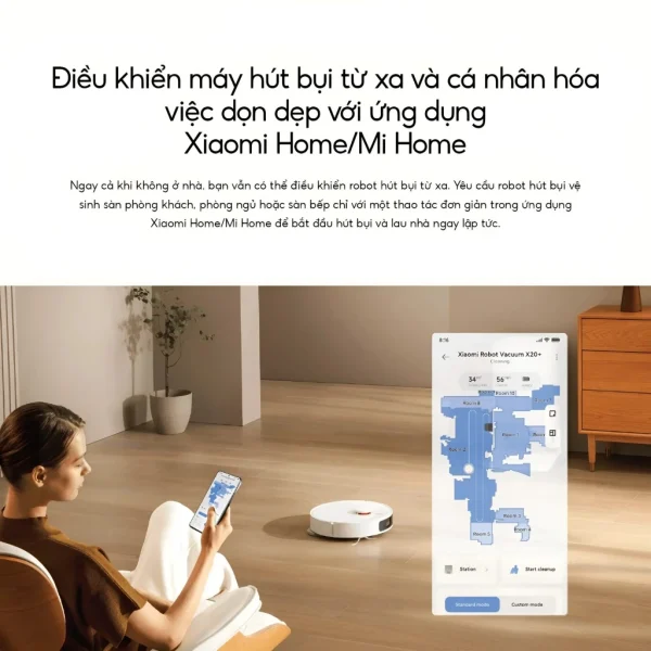 Robot hút bụi lau nhà Xiaomi Vacuum X20 Plus - Hình ảnh 9