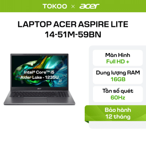 Laptop Acer Aspire Lite 14-51M-59BN i5 1235U/16GB/512GB/Win11 (NX.KTXSV.001)