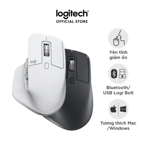 Chuột không dây Logitech MX Master 3s - Cảm biến quang học 8K