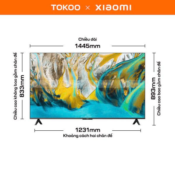 Tivi Xiaomi A65 65 inch- Màn hình 4K, tần số 120Hz, WiFi 2,4GHz/5GHz L65MA-AC - Hình ảnh 2