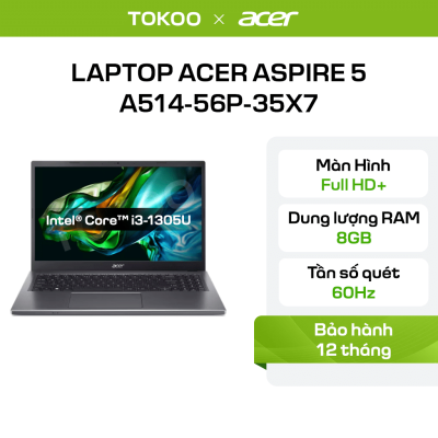 Laptop Acer Aspire 5 A514-56P-35X7 (i3-1315U | 8GB | 512GB | 14″ FHD+ | Win 11)