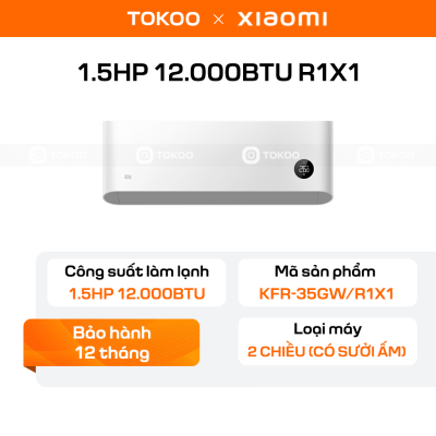 Điều hoà (máy lạnh) 2 chiều Xiaomi 1.5HP 12.000BTU KFR-35GW/R1X1