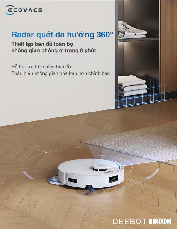 Robot hút bụi lau nhà Ecovacs Deebot T30C - Hình ảnh 25