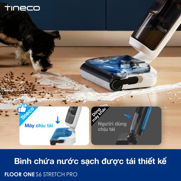 Máy lau nhà khô ướt cầm tay Tineco Floor One S6 Stretch Pro - Hình ảnh 9