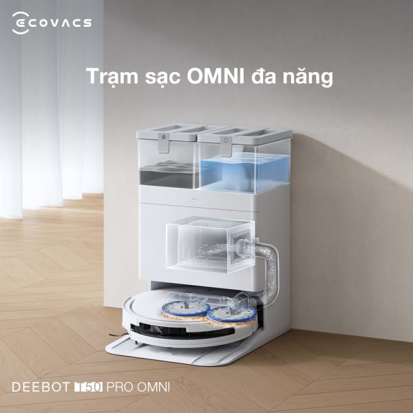 Robot hút bụi lau nhà Ecovacs Deebot T50 Pro OMNI - Hình ảnh 12