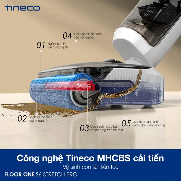 Máy lau nhà khô ướt cầm tay Tineco Floor One S6 Stretch Pro - Hình ảnh 14