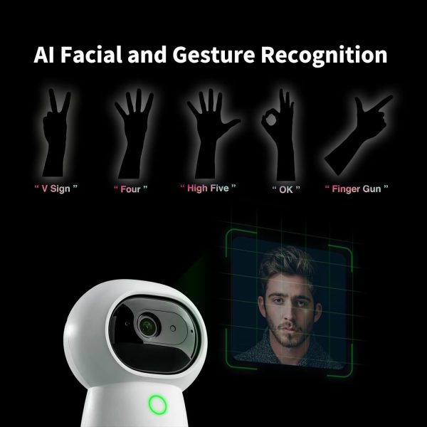 Camera Aqara Hub G3 2K Security Indoor, Nhận dạng khuôn mặt và cử chỉ AI, Điều khiển từ xa hồng ngoại, Góc xem 360° thông qua chế độ xoay ngang và nghiêng, Tương thích với Alexa, HomeKit Secure Video, Google Assistant, IFTTT - Hình ảnh 2