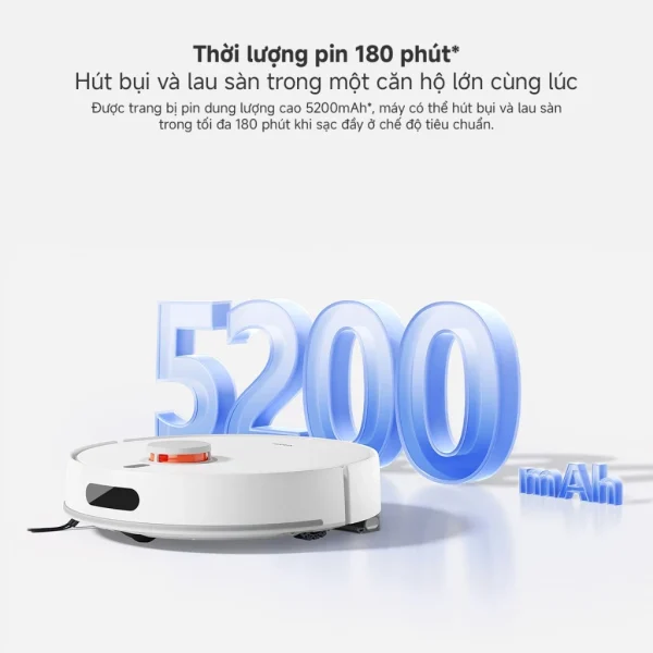 Robot hút bụi Xiaomi Vacuum H40, lau sàn 2 trong 1, Lực Hút Mạnh 10000Pa - Bản Quốc Tế - Hình ảnh 5