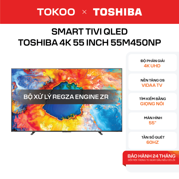 Smart Tivi QLED Toshiba 4K 55 inch 55M450NP