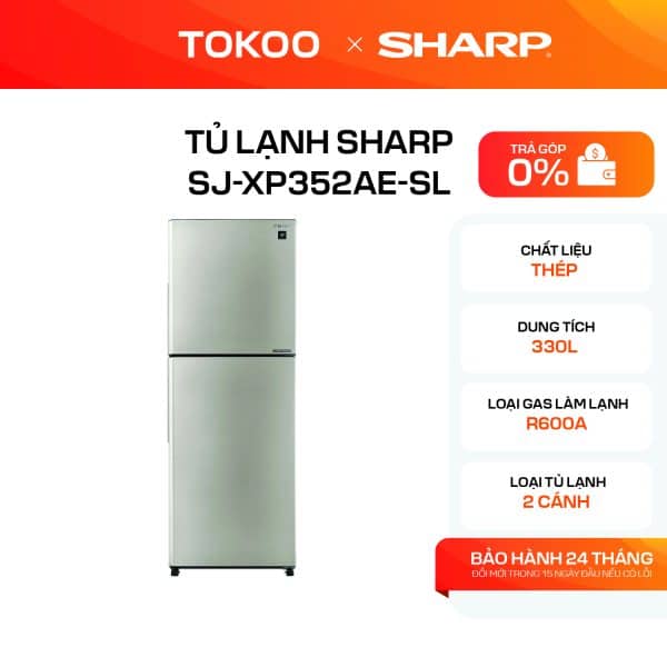 TỦ LẠNH SHARP SJ-XP352AE-SL