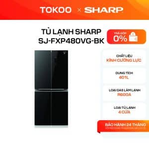 TỦ LẠNH SHARP SJ-FXP480VG-BK