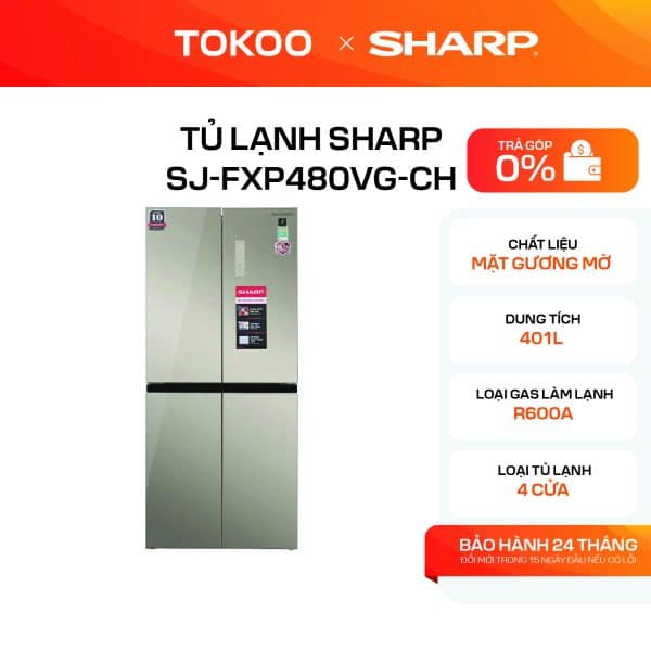 TỦ LẠNH SHARP SJ-FXP480VG-CH