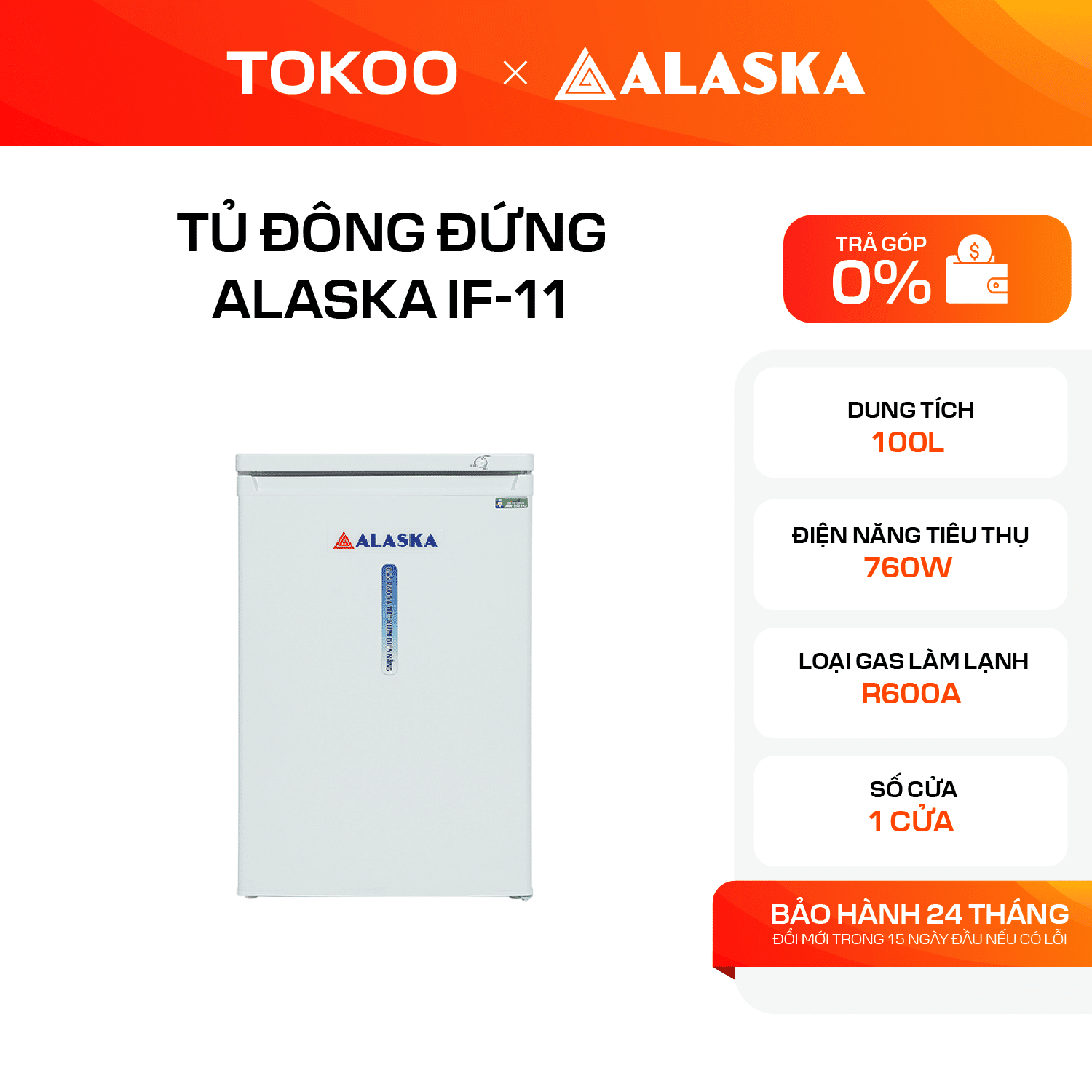 Tủ Đông Alaska 100 lít IF-11