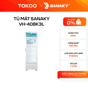 Tủ mát Sanaky Inverter 340 lít VH-408K3L