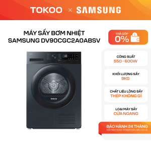 Máy sấy bơm nhiệt Samsung 9 kg DV90CGC2A0ABSV
