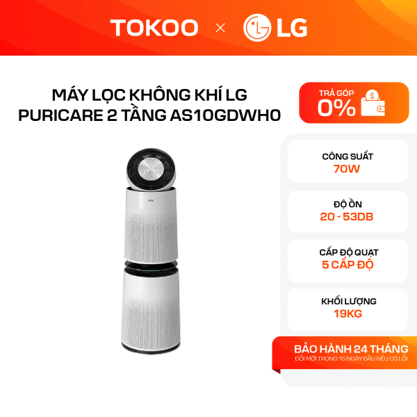 Máy lọc không khí LG Puricare 2 tầng AS10GDWH0