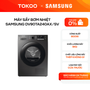 Máy sấy bơm nhiệt Samsung 9 kg DV90TA240AX/SV