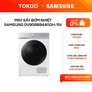 Máy sấy bơm nhiệt Samsung 9 kg DV90BB9440GH/SV