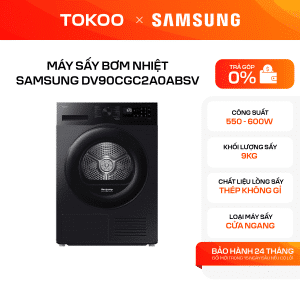 Máy sấy bơm nhiệt Samsung 9 kg DV90CGC2A0ABSV