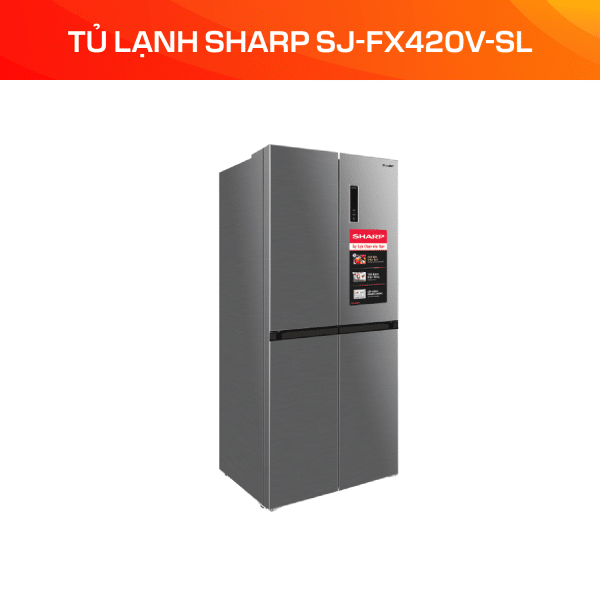 Tủ lạnh Sharp Inverter 362 lít SJ-FX420V-SL - Ảnh 3