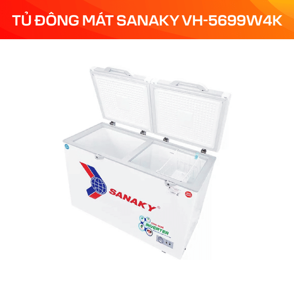 Tủ Đông Mát Sanaky Inverter 365 lít VH-5699W4K - Ảnh 4