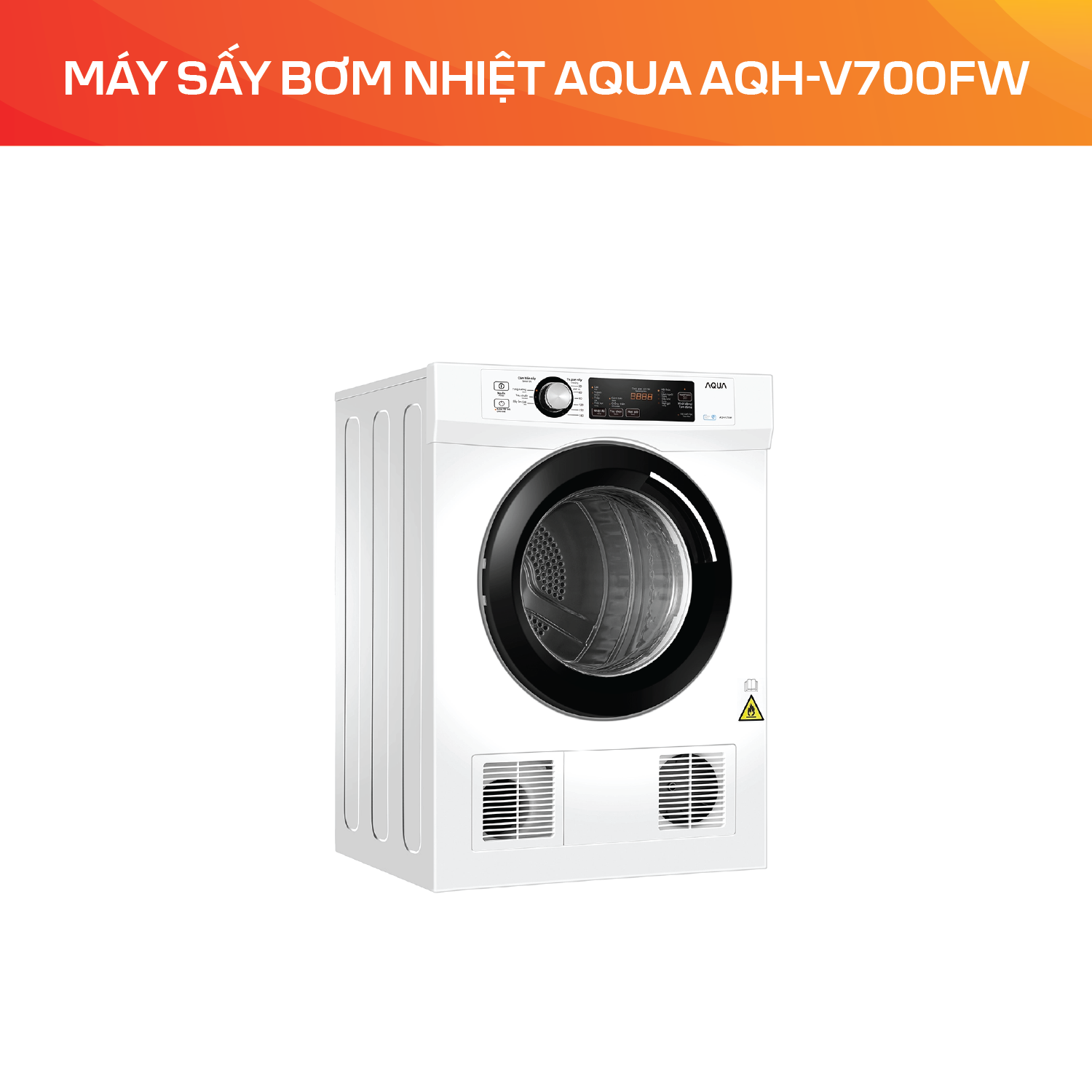 Máy sấy bơm nhiệt Aqua AQH-V700FW - Ảnh 4