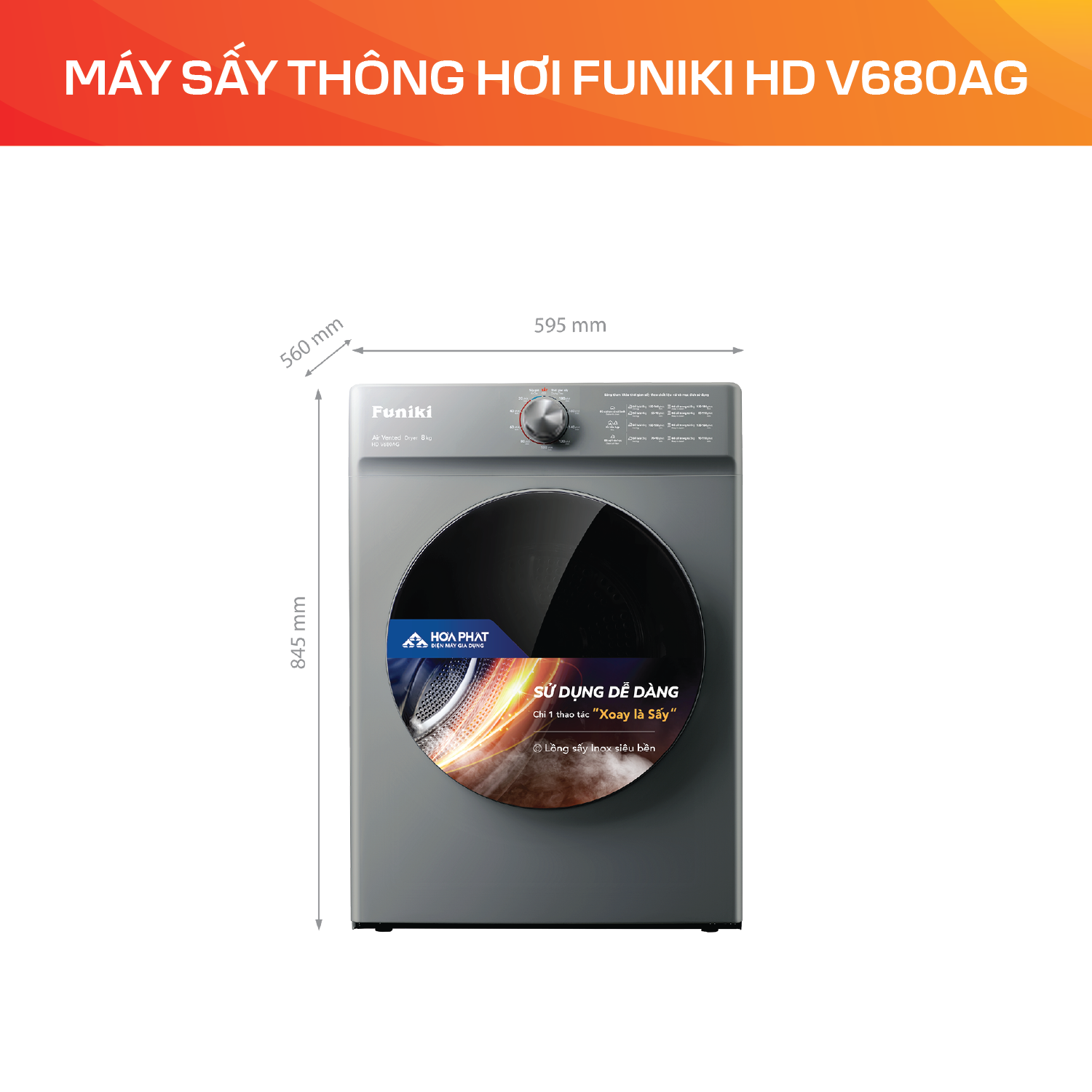 Máy Sấy Thông Hơi Funiki HD V680AG - Ảnh 4