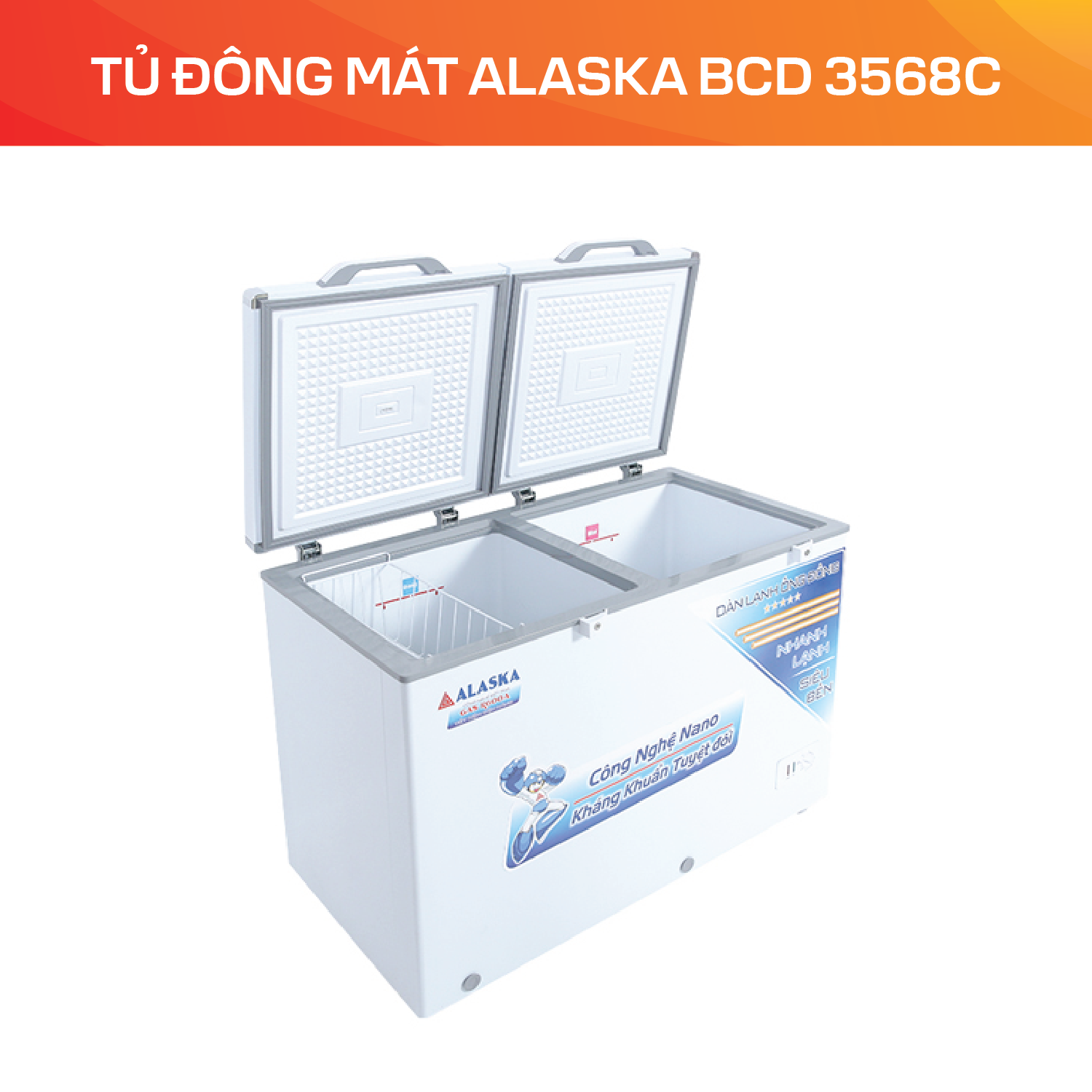 Tủ đông mát Alaska BCD 3568C - Ảnh 6
