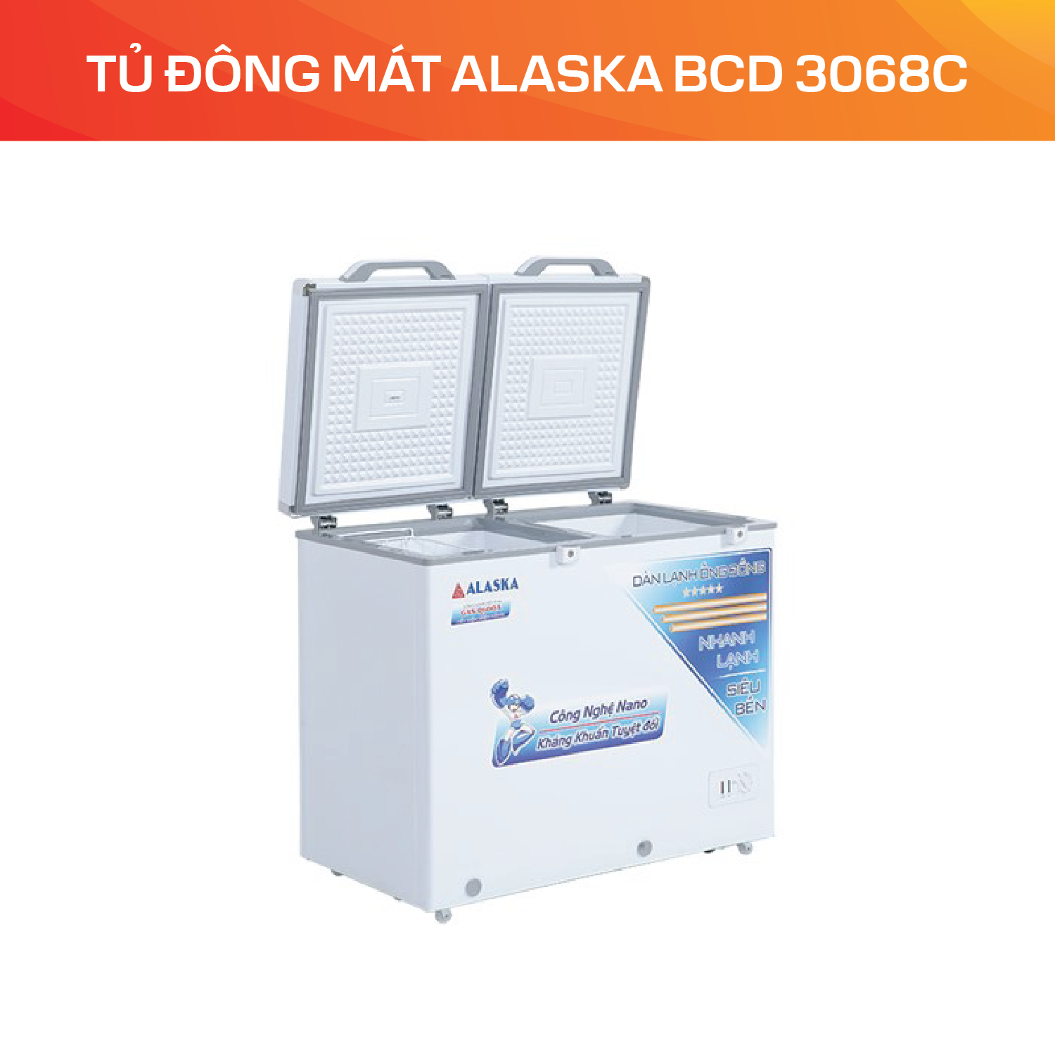 Tủ đông mát Alaska BCD 3068C - Ảnh 3
