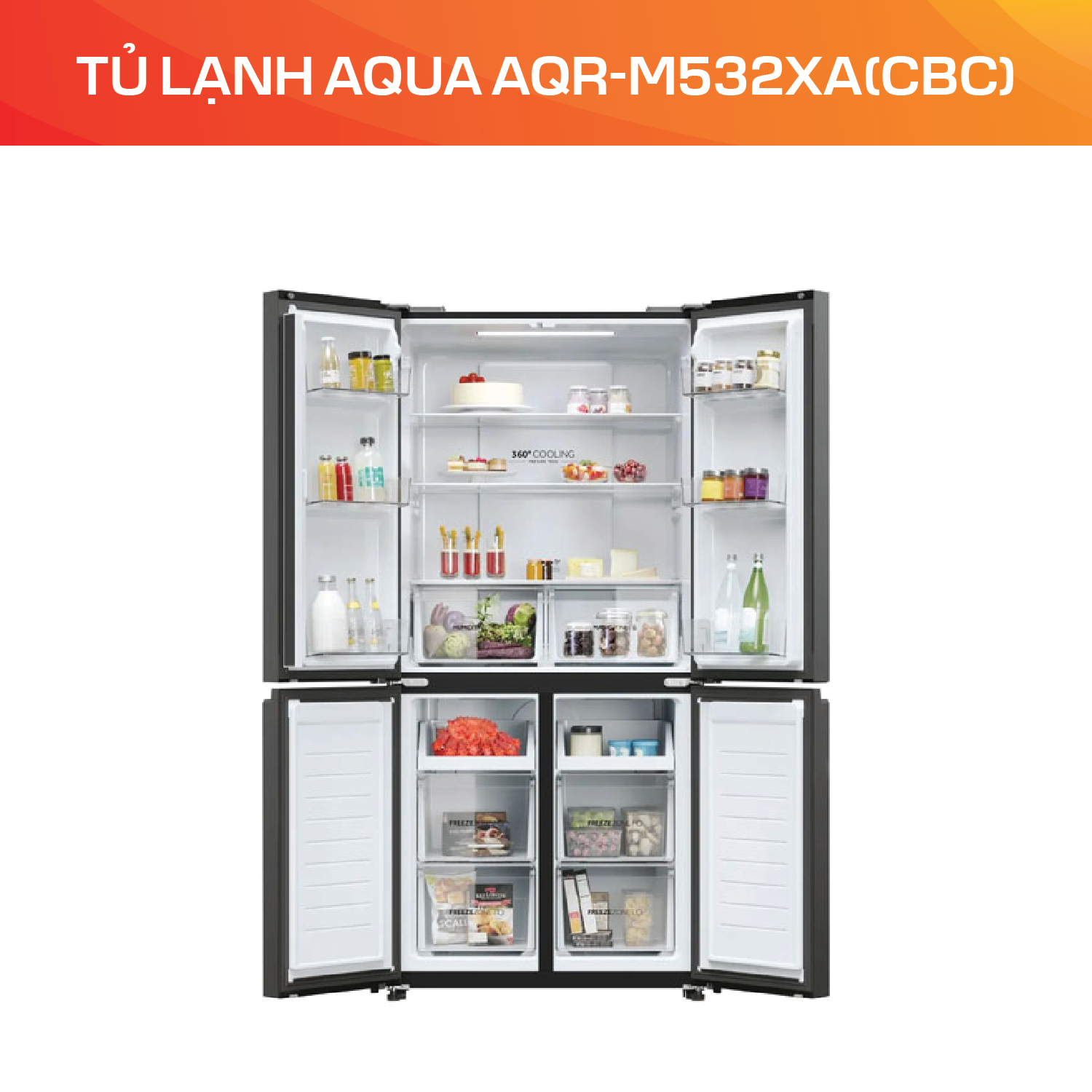 Tủ lạnh AQUA AQR-M532XA CBC - Ảnh 3