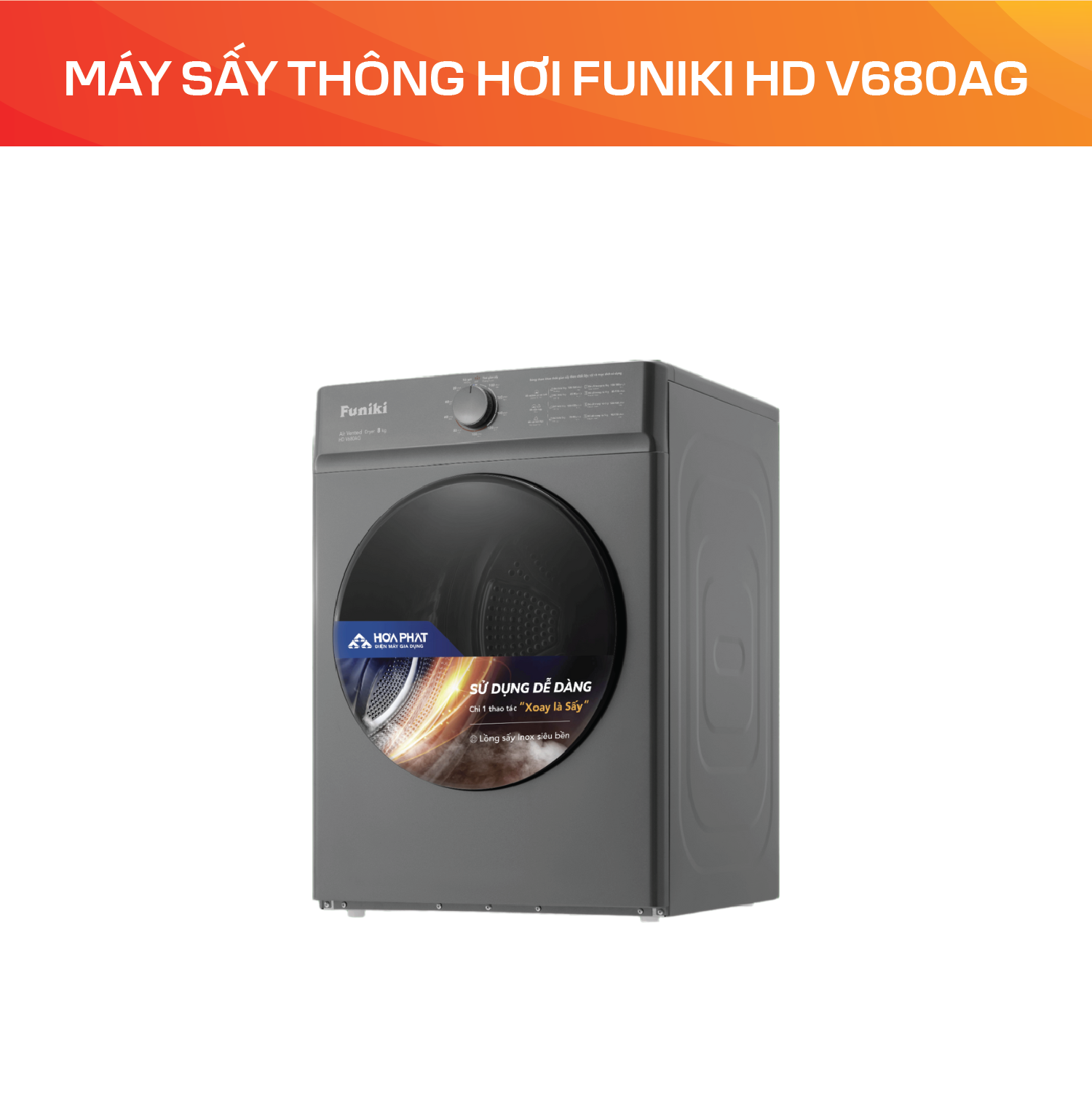 Máy Sấy Thông Hơi Funiki HD V680AG - Ảnh 3