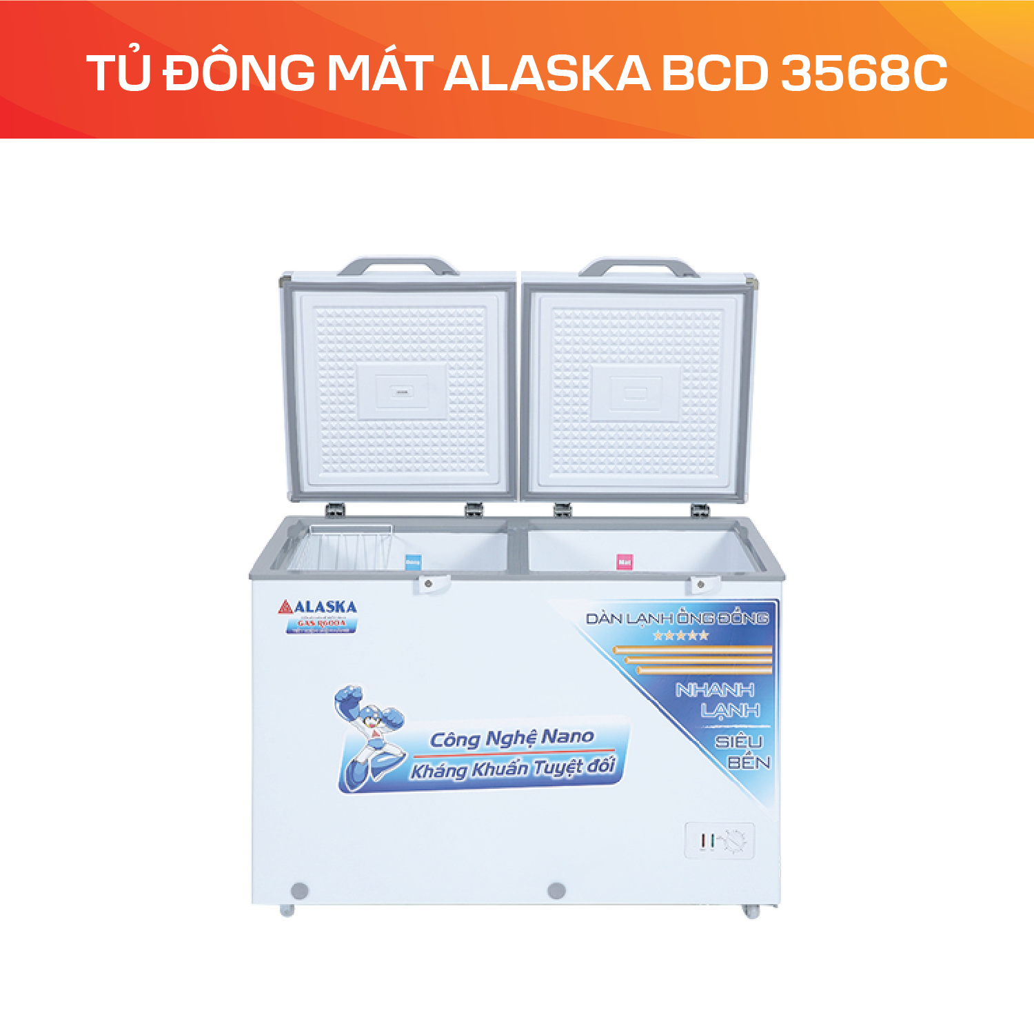 Tủ đông mát Alaska BCD 3568C - Ảnh 5