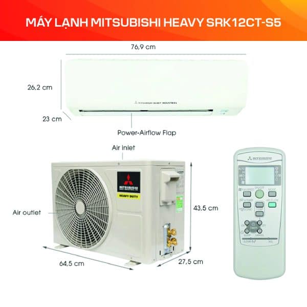 MÁY LẠNH MITSUBISHI HEAVY SRK12CT-S5 - Ảnh 4