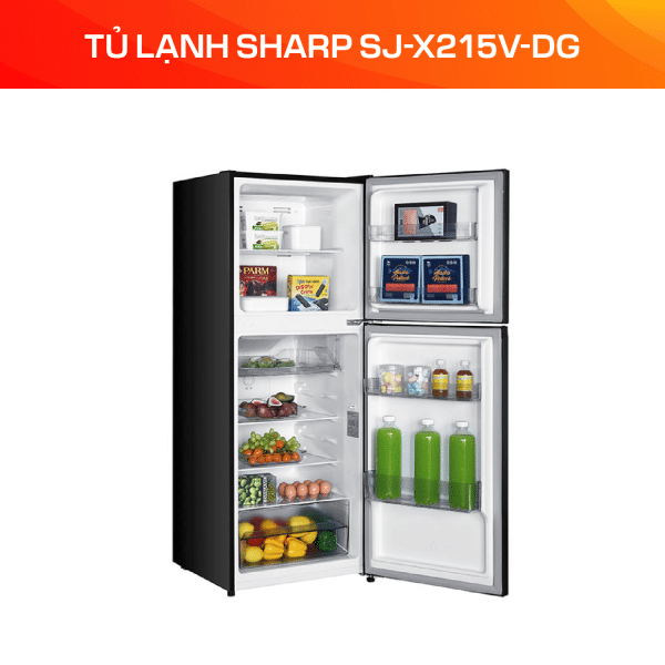 Tủ lạnh Sharp Inverter 197 lít SJ-X215V-DG - Ảnh 5
