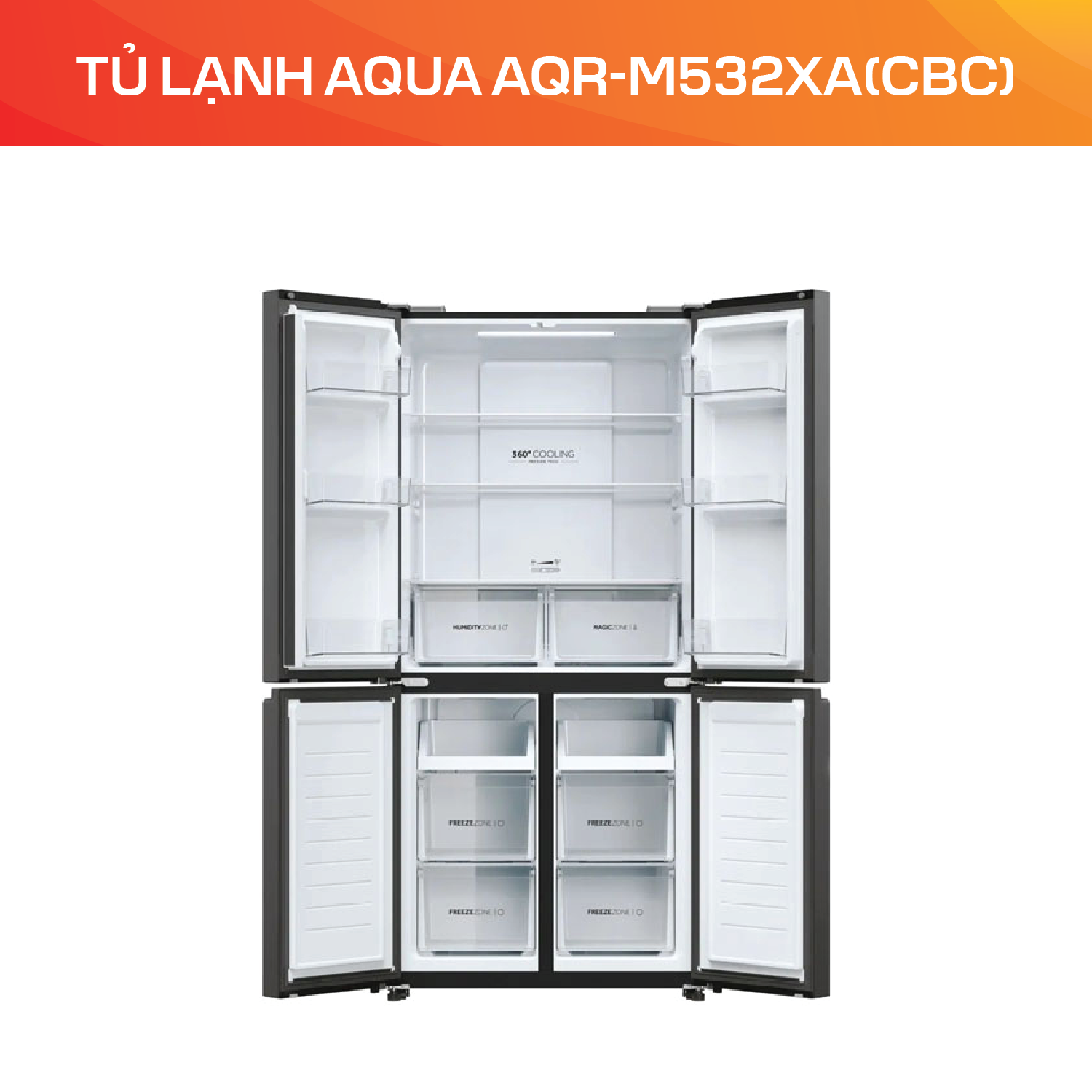 Tủ lạnh AQUA AQR-M532XA CBC - Ảnh 2