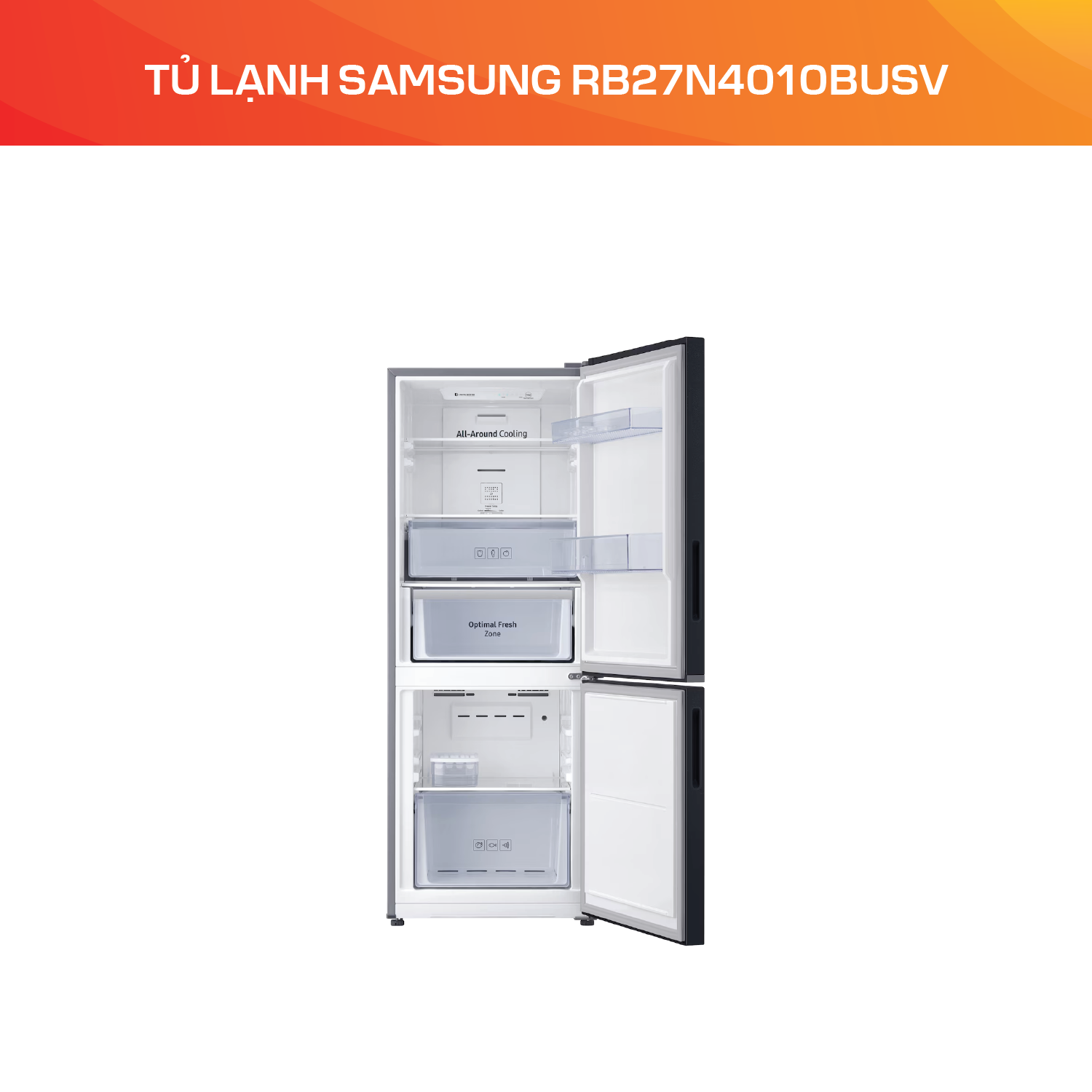 Tủ lạnh Samsung 280L RB27N4010BU/SV - Ảnh 2