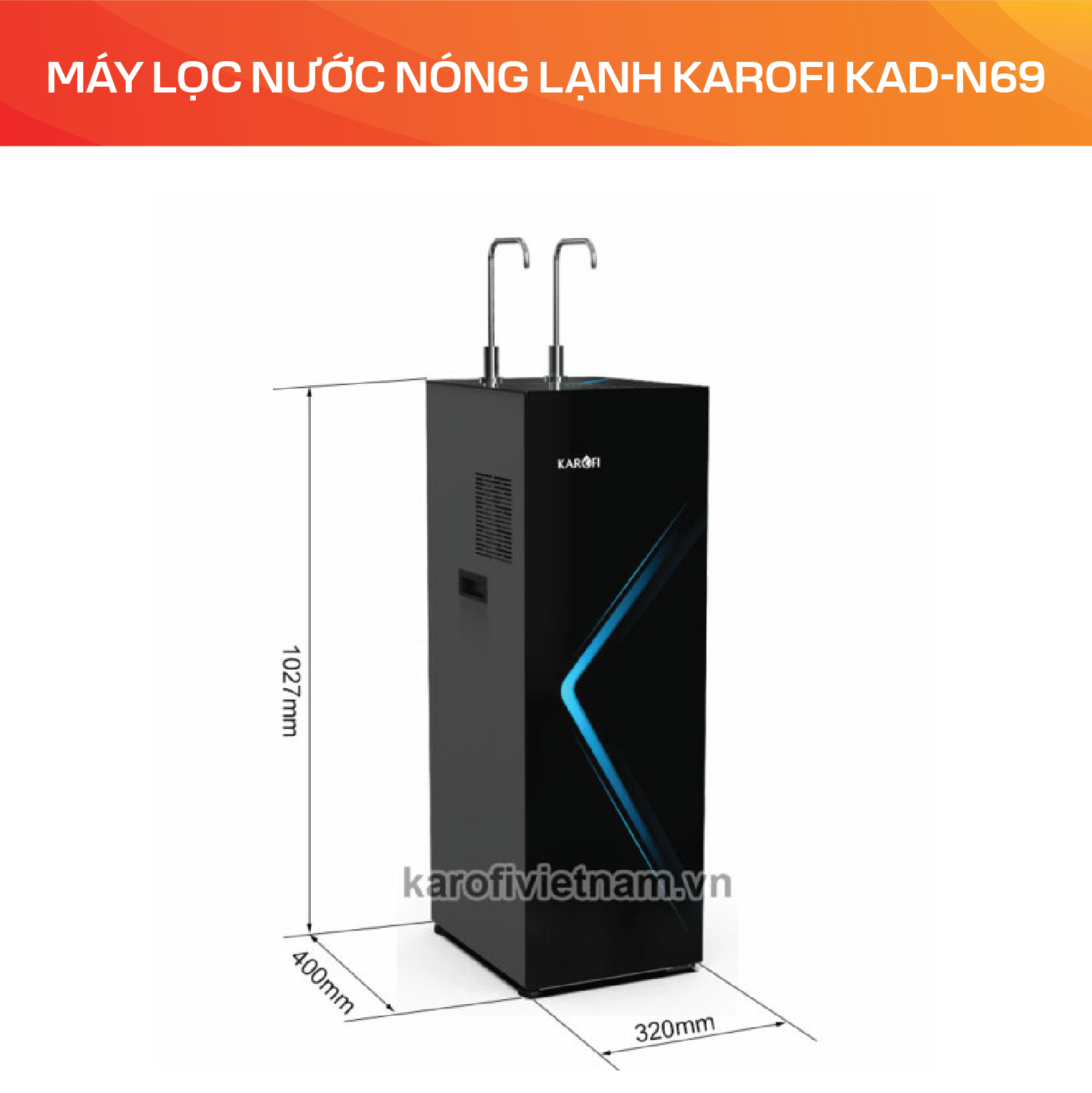 Máy lọc nước nóng lạnh Karofi KAD-N69 - Ảnh 4
