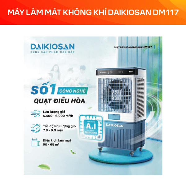 Quạt điều hòa Daikiosan DM117 - Ảnh 3