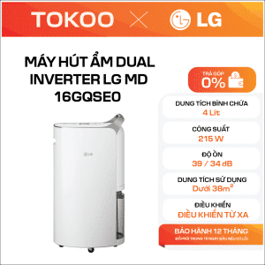 MÁY HÚT ẨM DUAL INVERTER LG MD16GQSE0