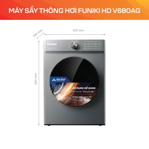 MÁY SẤY THÔNG HƠI FUNIKI HD V680AG - Ảnh 2