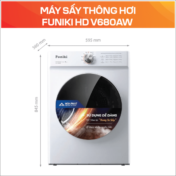MÁY SẤY THÔNG HƠI FUNIKI HD V680AW - Ảnh 5