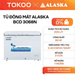 TỦ ĐÔNG MÁT ALASKA BCD 3068N