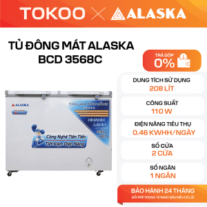 TỦ ĐÔNG MÁT ALASKA BCD 3568C