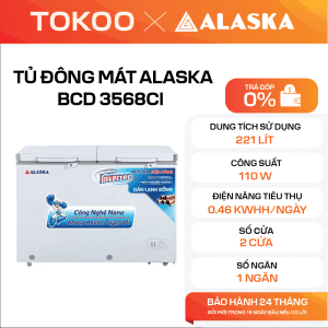 TỦ ĐÔNG MÁT ALASKA BCD 3568CI