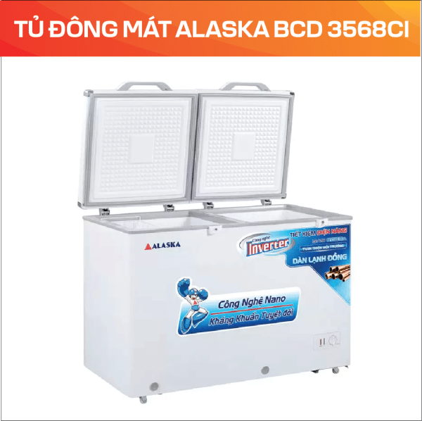 TỦ ĐÔNG MÁT ALASKA BCD 3568CI - Ảnh 4
