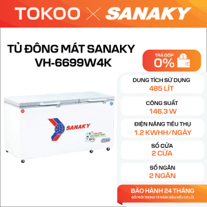 TỦ ĐÔNG MÁT SANAKY VH-6699W4K