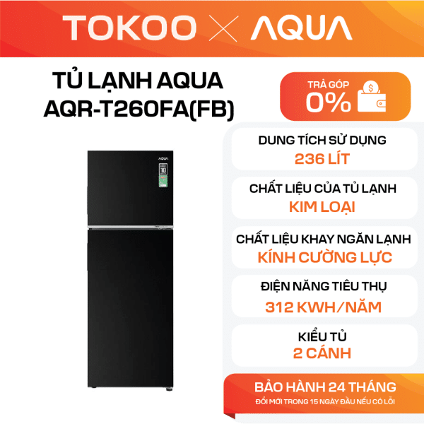 TỦ LẠNH AQUA AQR-T260FA(FB)